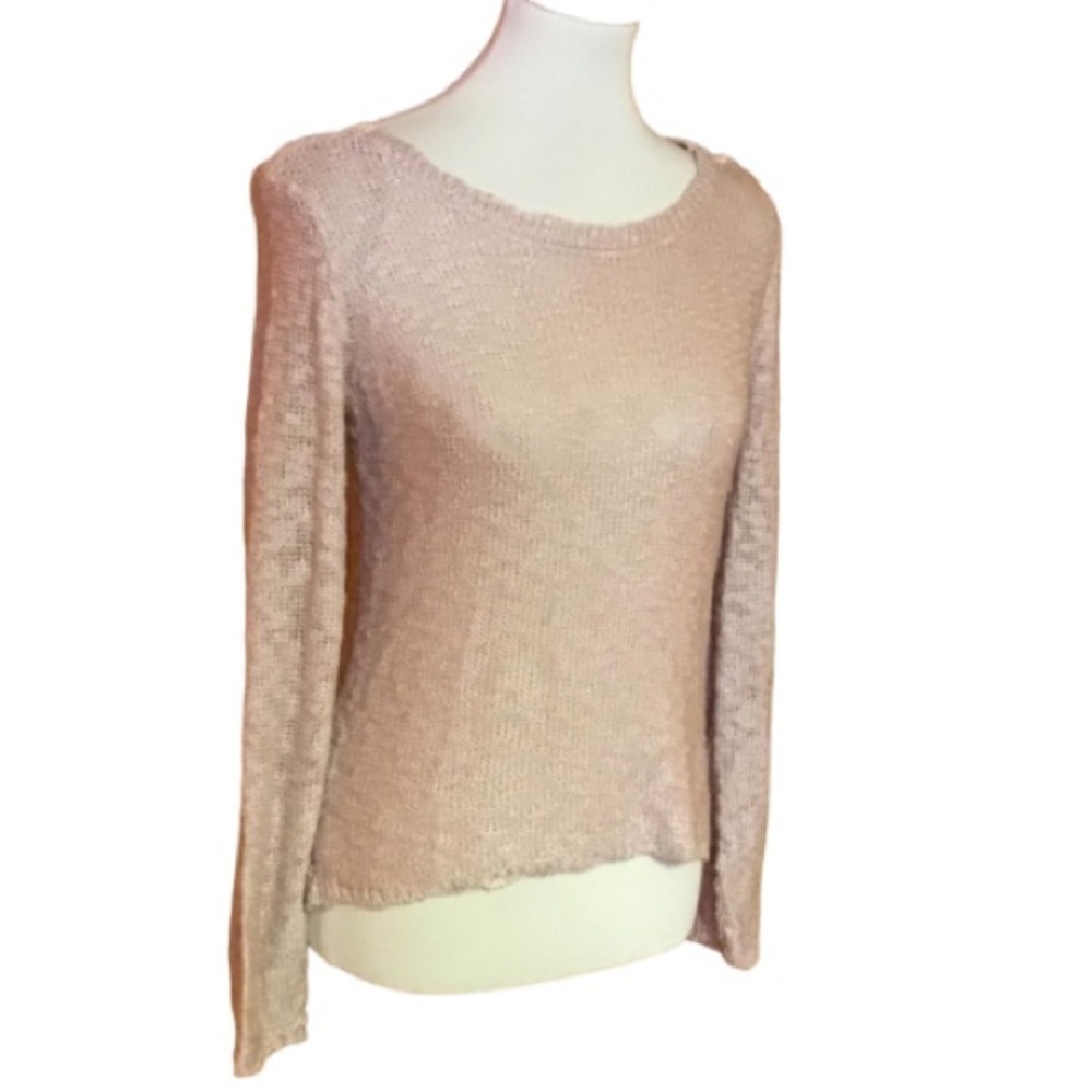 Pink Republic NWT Pink Feminine Lace back Sweater